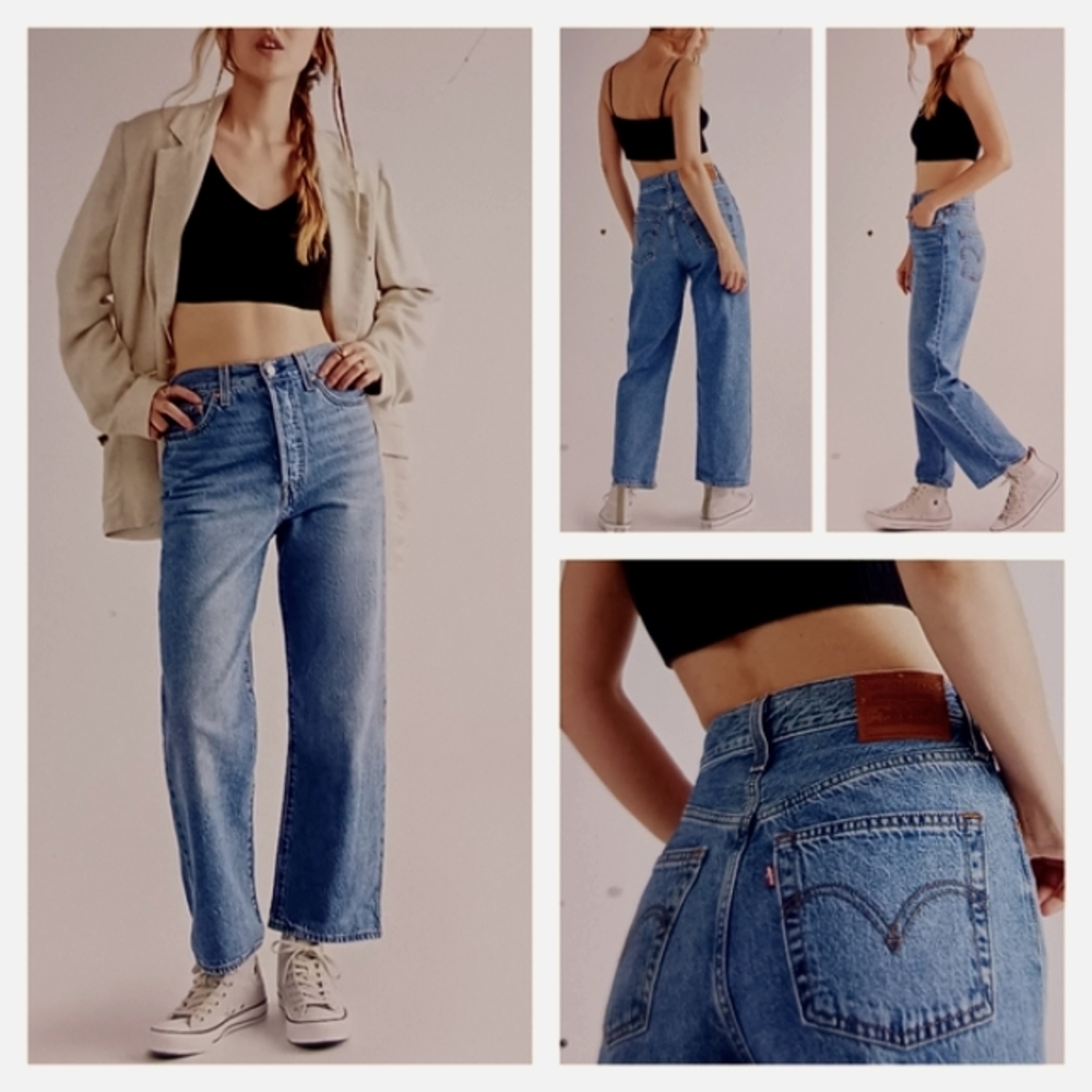 Levi's Ribcage Straight Ankle GUC Size 32   J1363